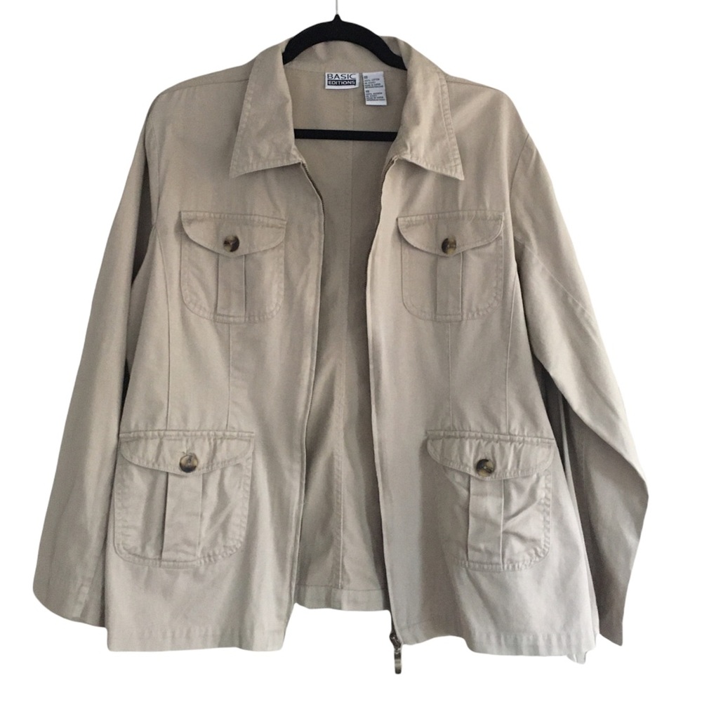 Basic Editions Khaki Cargo Pocket Jacket - image 5